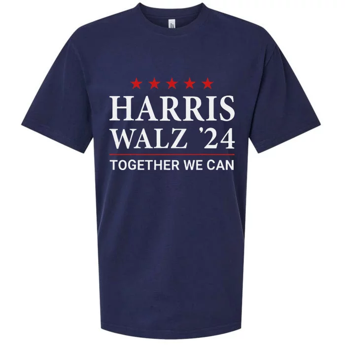 Harris Walz 2024 Vote For Kamala Harris And Tim Walz Sueded Cloud Jersey T-Shirt