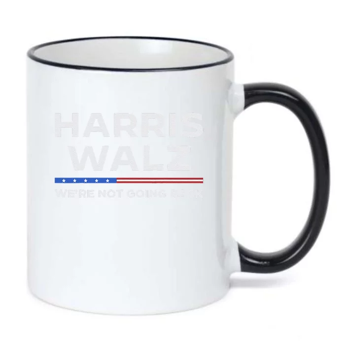 Harris Walz 2024 WeRe Not Going Back Waltz Vote President Black Color Changing Mug