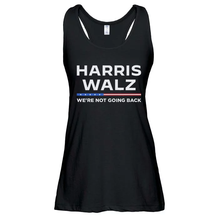 Harris Walz 2024 WeRe Not Going Back Waltz Vote President Ladies Essential Flowy Tank