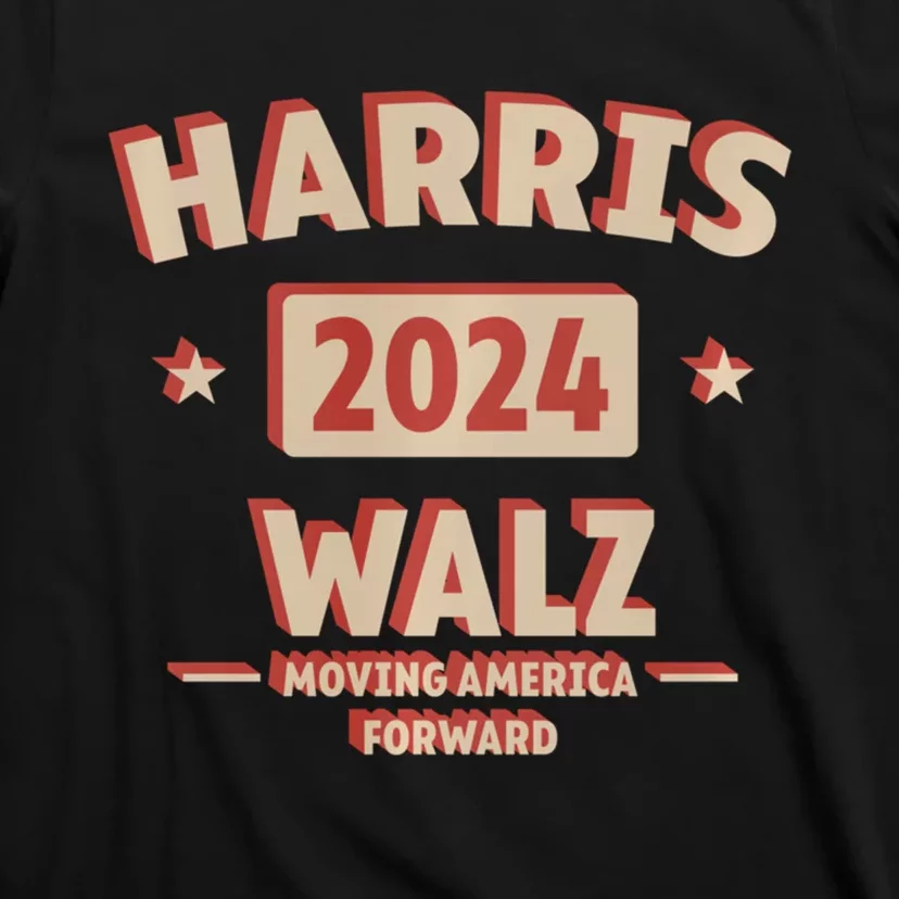 Harris Wlaz 2024 Casual Kamala & Democrats Casual Moving America Forward T-Shirt