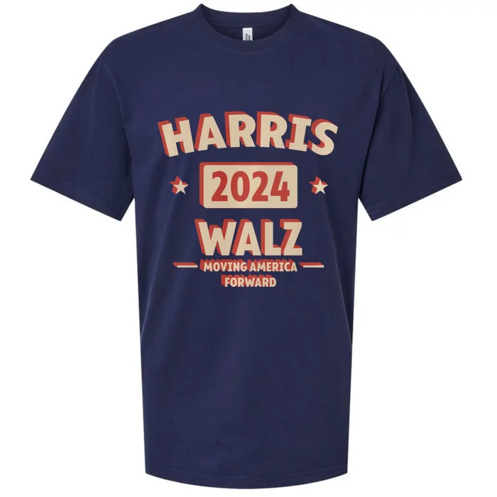 Harris Wlaz 2024 Casual Kamala & Democrats Casual Moving America Forward Sueded Cloud Jersey T-Shirt