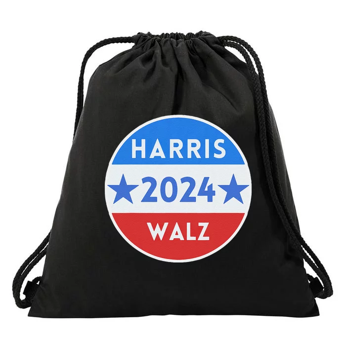 Harris Walz 2024 Kamala Harris 2024 Tim Walz 2024 Usa Flag Drawstring Bag