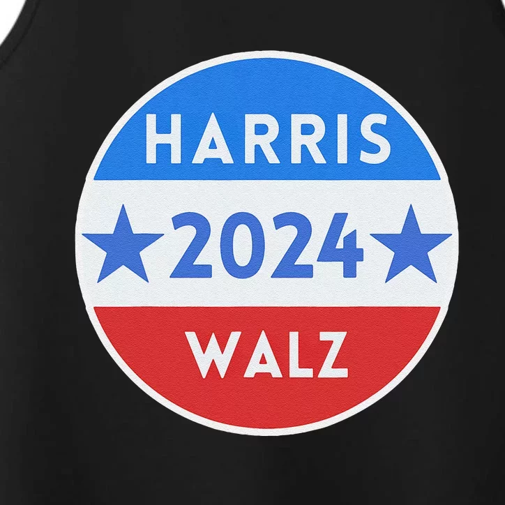 Harris Walz 2024 Kamala Harris 2024 Tim Walz 2024 Usa Flag Performance Tank