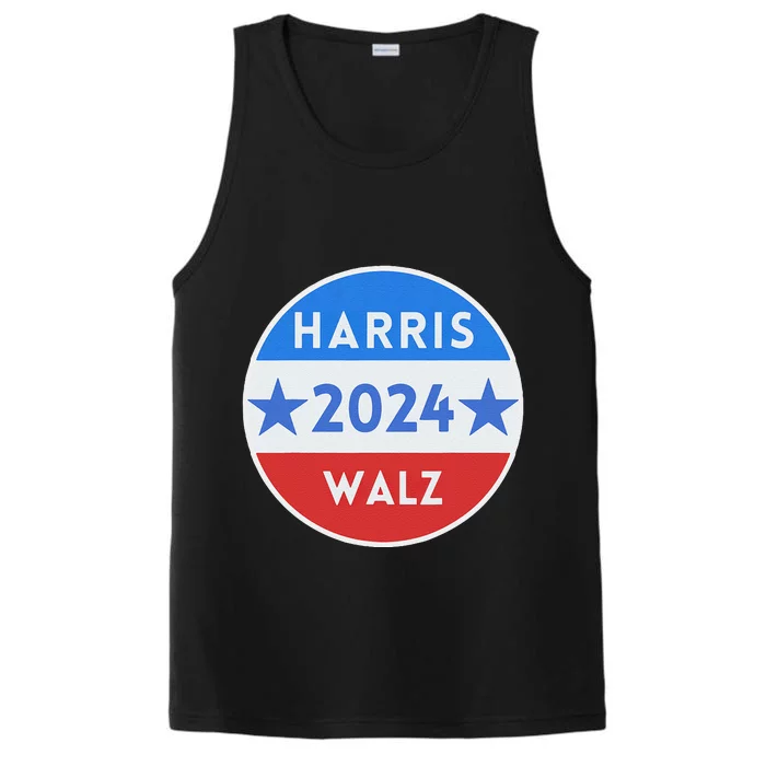 Harris Walz 2024 Kamala Harris 2024 Tim Walz 2024 Usa Flag Performance Tank