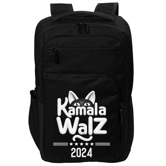 Harris Walz 2024 Funny Cat Election Kamala Harris Tim Waltz Impact Tech Backpack