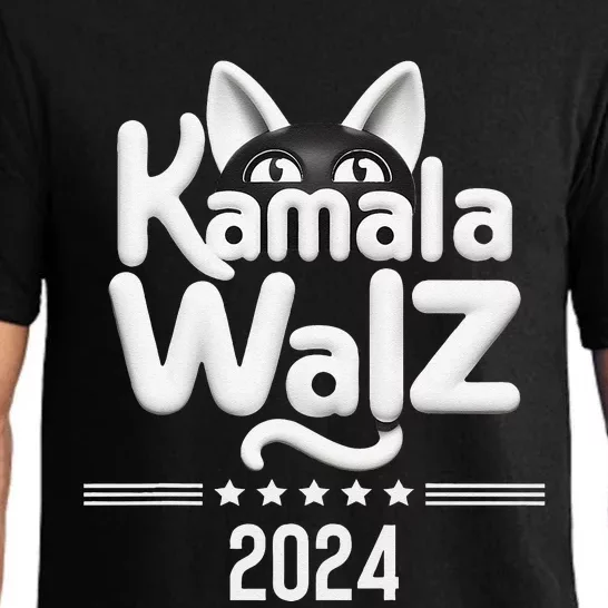 Harris Walz 2024 Funny Cat Election Kamala Harris Tim Waltz Pajama Set