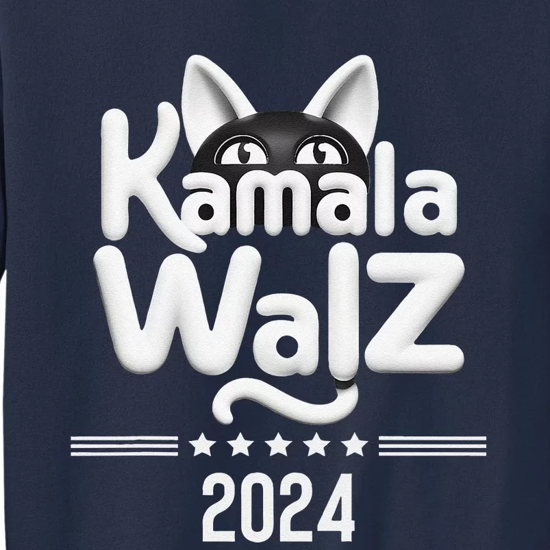 Harris Walz 2024 Funny Cat Election Kamala Harris Tim Waltz Sweatshirt