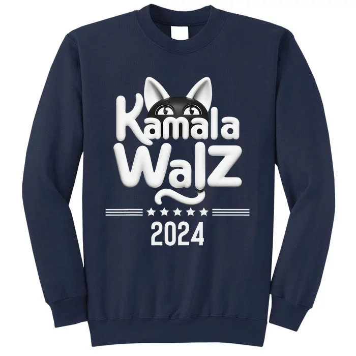 Harris Walz 2024 Funny Cat Election Kamala Harris Tim Waltz Sweatshirt