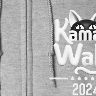 Harris Walz 2024 Funny Cat Election Kamala Harris Tim Waltz Full Zip Hoodie