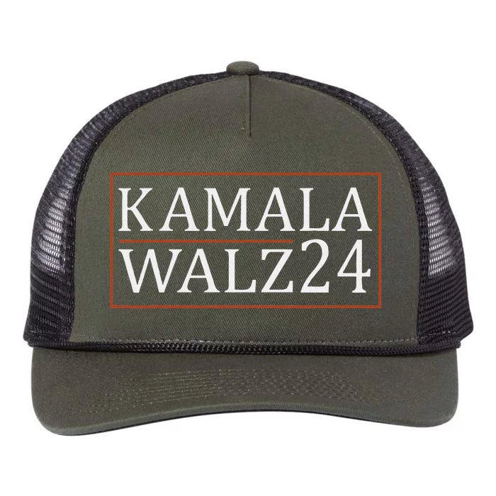 Harris Waltz 2024  Kamala Harris Tim Waltz 2024 Retro Rope Trucker Hat Cap