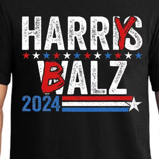 Harris Walz 24 Harry Balz 2024 Meme Democratics Vote Pajama Set