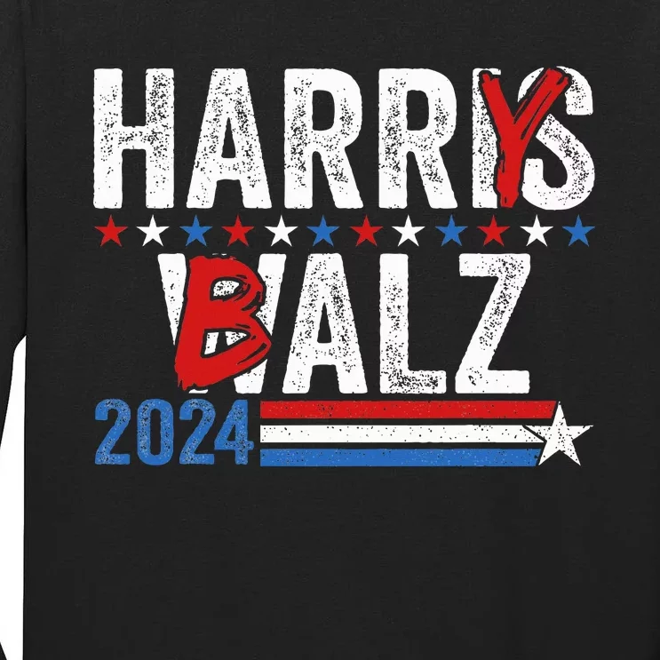 Harris Walz 24 Harry Balz 2024 Meme Democratics Vote Tall Long Sleeve T-Shirt