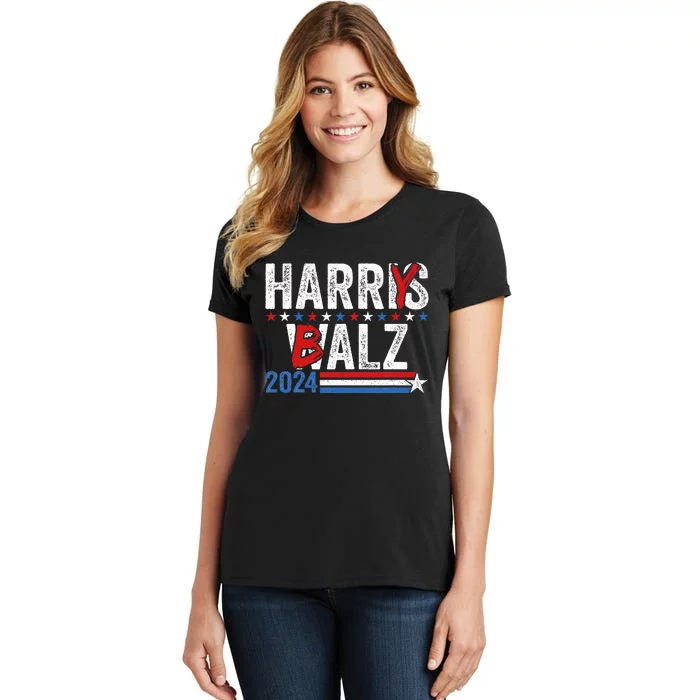 Harris Walz 24 Harry Balz 2024 Meme Democratics Vote Women's T-Shirt