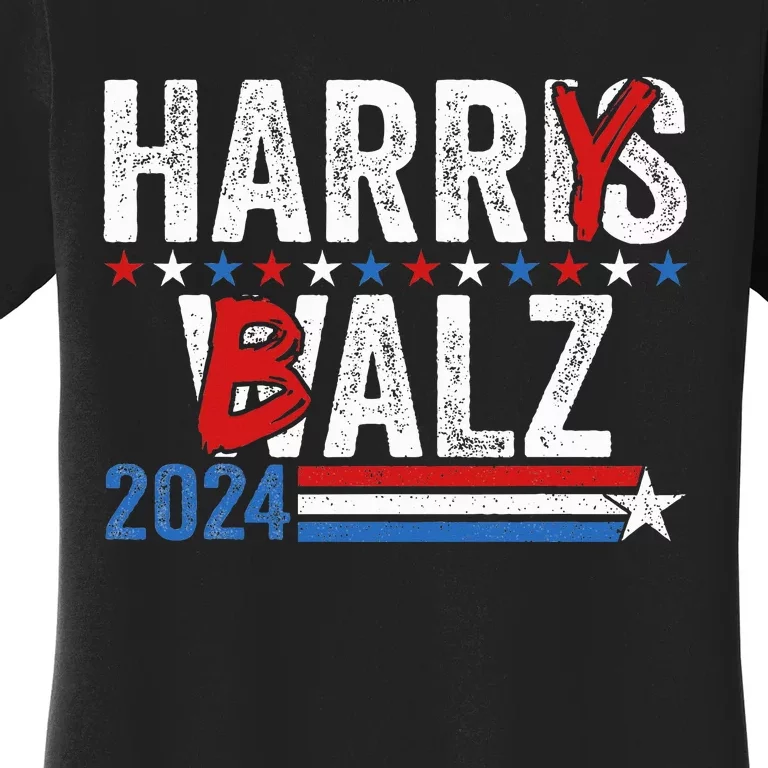 Harris Walz 24 Harry Balz 2024 Meme Democratics Vote Women's T-Shirt