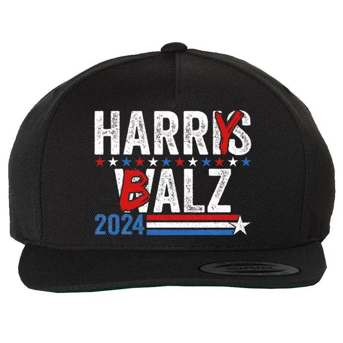 Harris Walz 24 Harry Balz 2024 Meme Democratics Vote Wool Snapback Cap