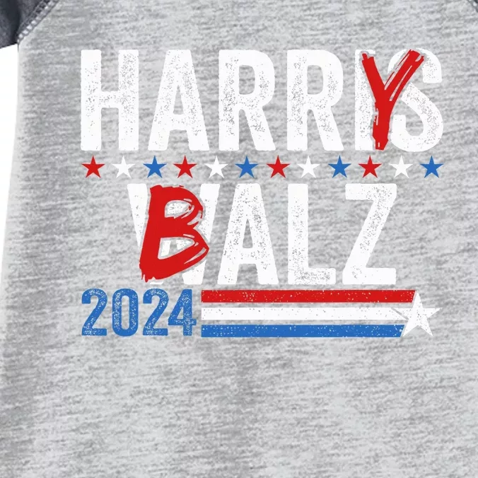 Harris Walz 24 Harry Balz 2024 Meme Democratics Vote Infant Baby Jersey Bodysuit