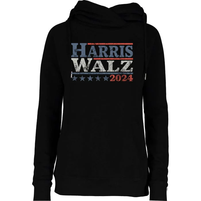 Harris Waltz 2024 Election Kamala Harris Tim Waltz 2024 Womens Funnel Neck Pullover Hood