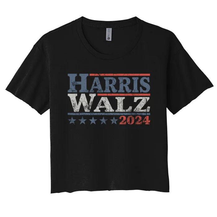 Harris Waltz 2024 Election Kamala Harris Tim Waltz 2024 Women's Crop Top Tee