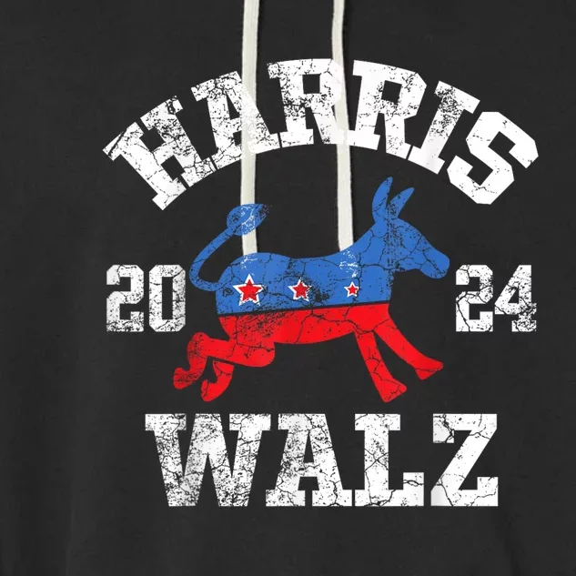 Harris Walz 2024 Election Kamala Harris Tim Waltz 2024 Garment-Dyed Fleece Hoodie