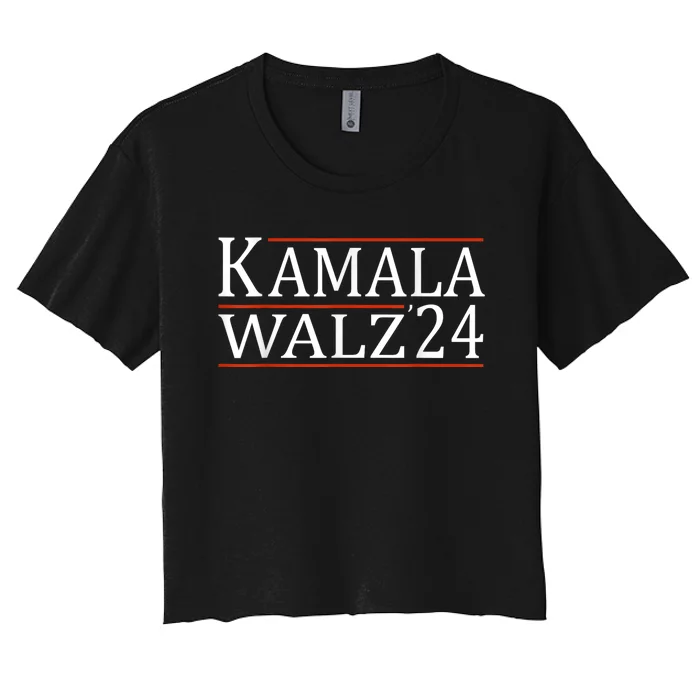 Harris Waltz 2024  Kamala Harris Tim Waltz Women's Crop Top Tee