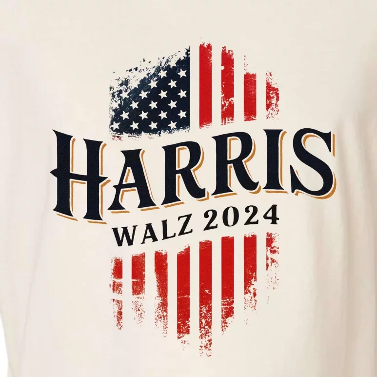 Harris Walz 2024 Vote Blue Tim Kamala Election Art Garment-Dyed Women's Muscle Tee