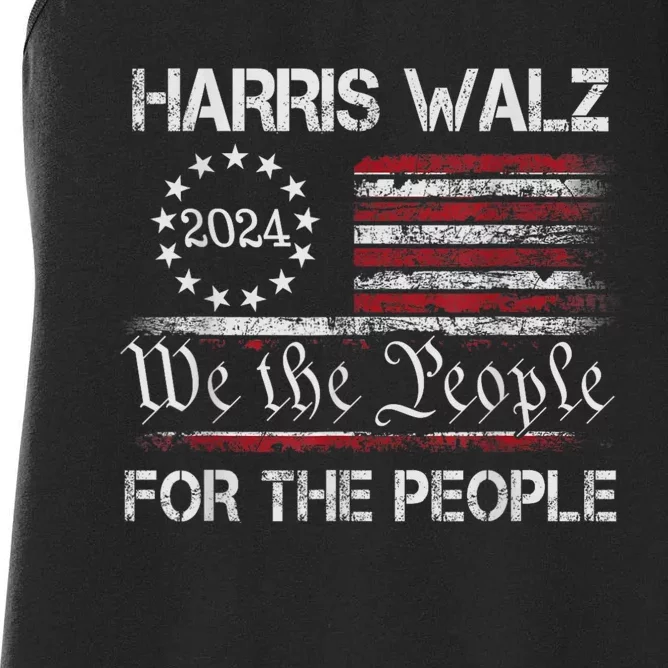 Harris Waltz 2024 For The People Kamala Harris Tim Waltz Women's Racerback Tank