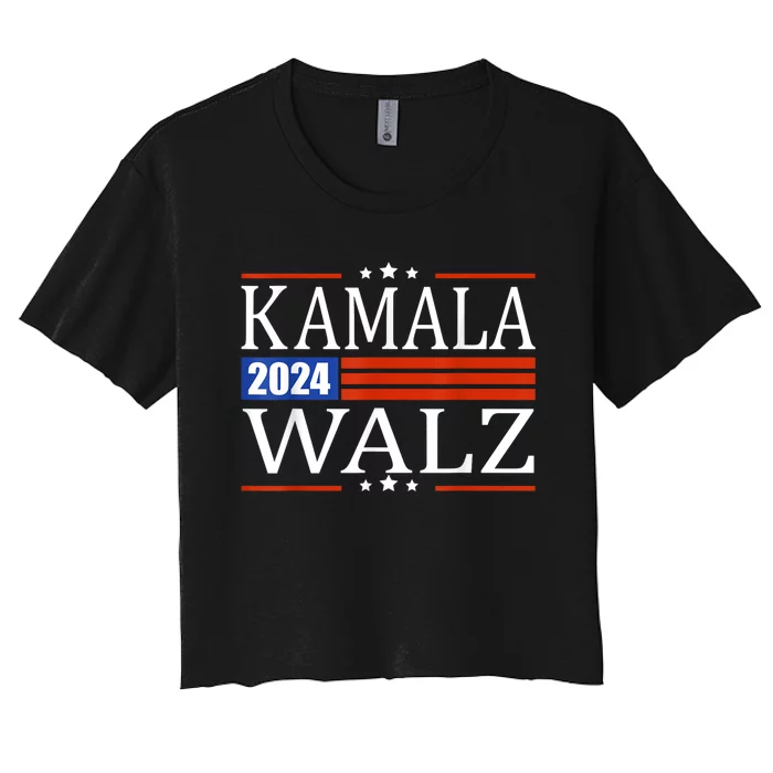 Harris Waltz 2024  Kamala Harris Tim Waltz Women's Crop Top Tee