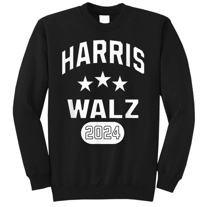 Harris Walz 2024 For President Stars Kamala Harris Tim Walz Tall Sweatshirt