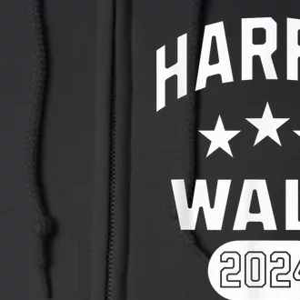 Harris Walz 2024 For President Stars Kamala Harris Tim Walz Full Zip Hoodie