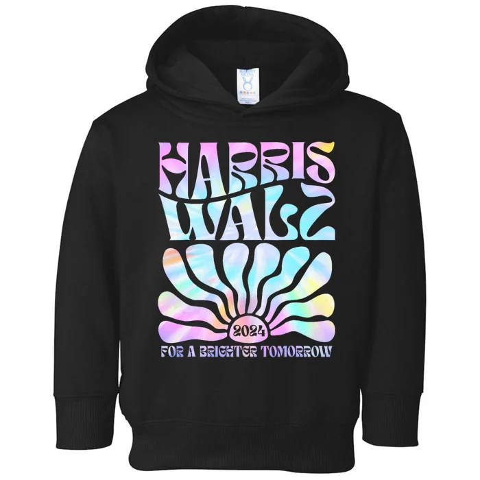 Harris Waltz 2024 For A Brighter Tomorrow Boho Aesthetic Toddler Hoodie