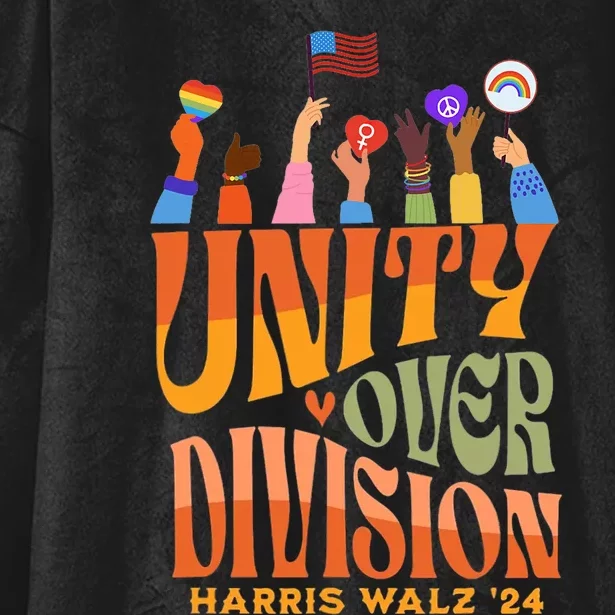 Harris Waltz 2024 Unity Over Division Hooded Wearable Blanket