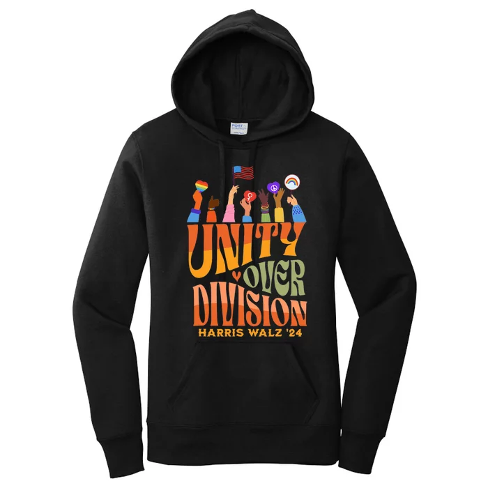 Harris Waltz 2024 Unity Over Division Women's Pullover Hoodie