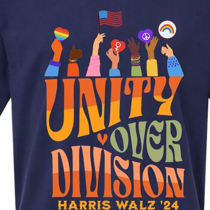 Harris Waltz 2024 Unity Over Division Sueded Cloud Jersey T-Shirt