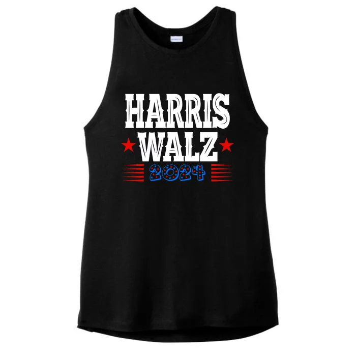 Harris Walz 2024  Kamala Harris Tim Walz President  Democratic Electio Ladies Tri-Blend Wicking Tank