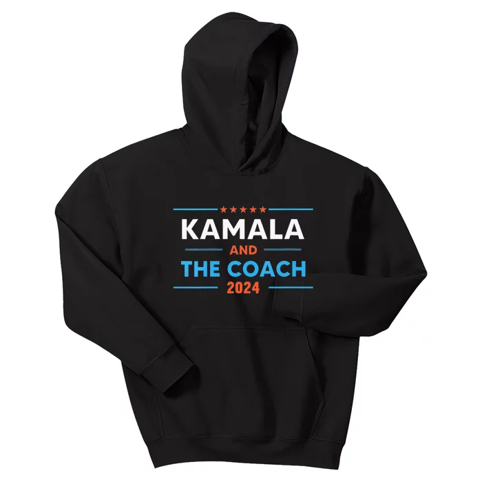 Harris Walz 2024 Comma La And The Coach Kids Hoodie