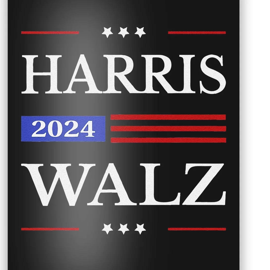 Harris Waltz 2024 Kamala Harris 2024 Tim Waltz 2024 Usa Flag Poster