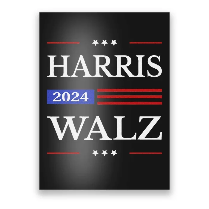 Harris Waltz 2024 Kamala Harris 2024 Tim Waltz 2024 Usa Flag Poster