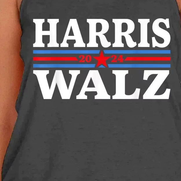 Harris Waltz 2024 Election Kamala Harris Tim Waltz 2024 Women's Knotted Racerback Tank