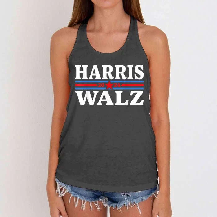 Harris Waltz 2024 Election Kamala Harris Tim Waltz 2024 Women's Knotted Racerback Tank