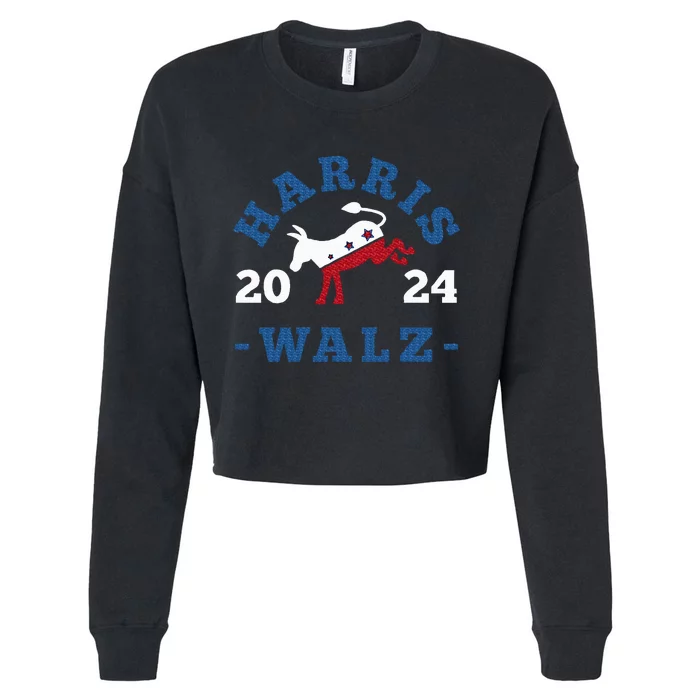 Harris Waltz 2024 Election Kamala Harris Tim Waltz 2024 Cropped Pullover Crew