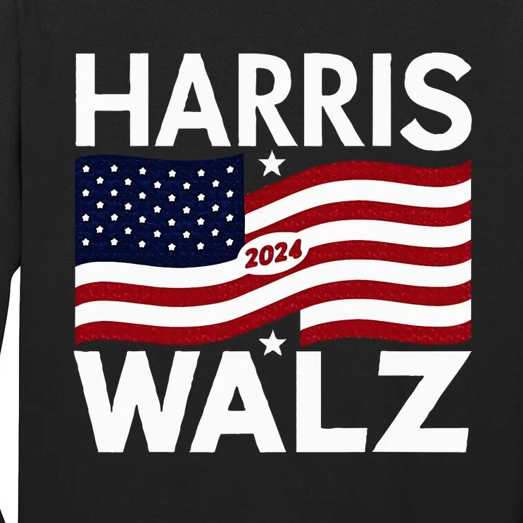 Harris Walz 2024 Election Kamala Harris Tim Waltz 2024 Tall Long Sleeve T-Shirt