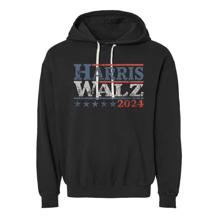 Harris Waltz 2024 Election Kamala Harris Tim Waltz 2024 Garment-Dyed Fleece Hoodie