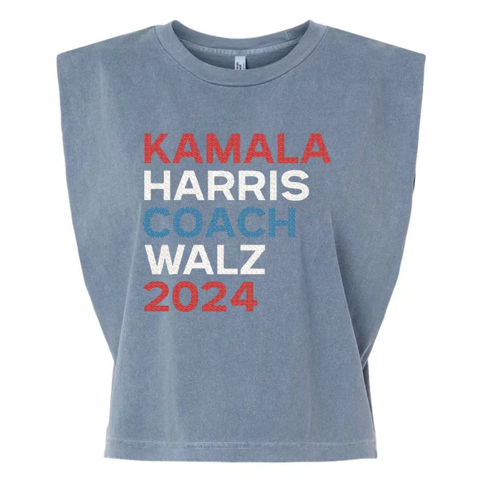 Harris Waltz 2024 Kamala Harris Coach Walz 2024 Garment-Dyed Women's Muscle Tee