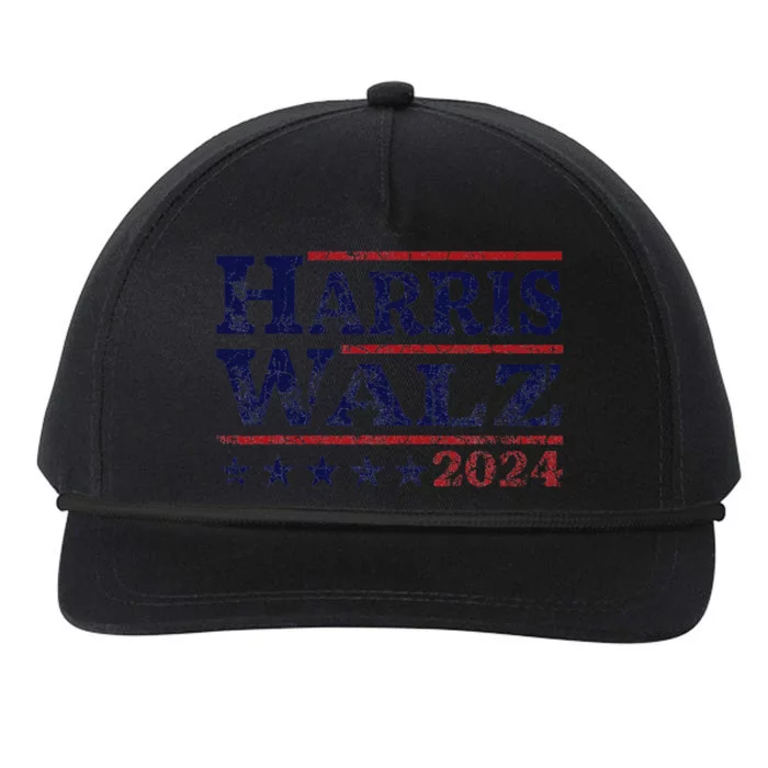 Harris Walz 24 Election Kamala Harris Tim Waltz 24 Snapback Five-Panel Rope Hat