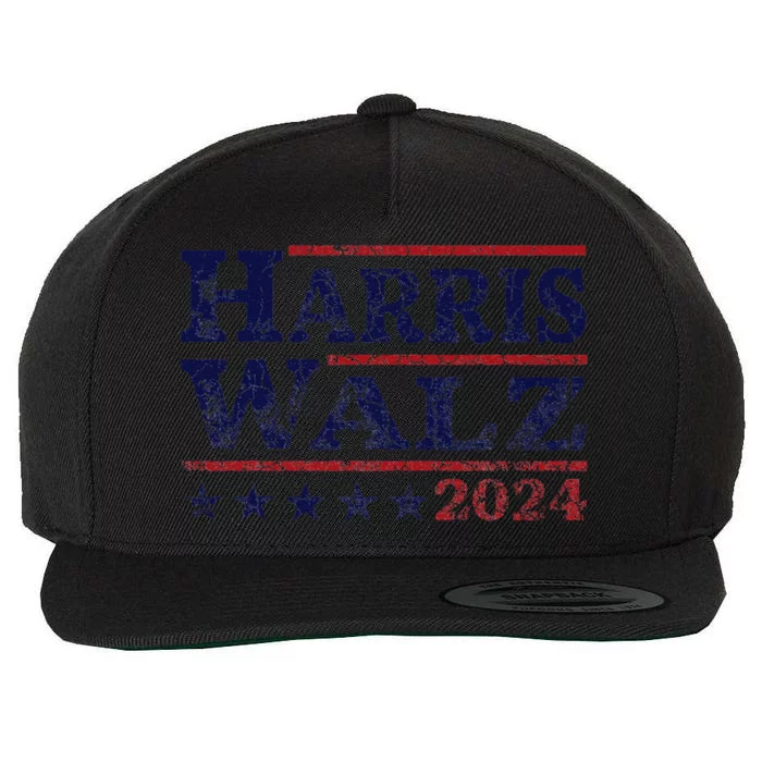 Harris Walz 24 Election Kamala Harris Tim Waltz 24 Wool Snapback Cap