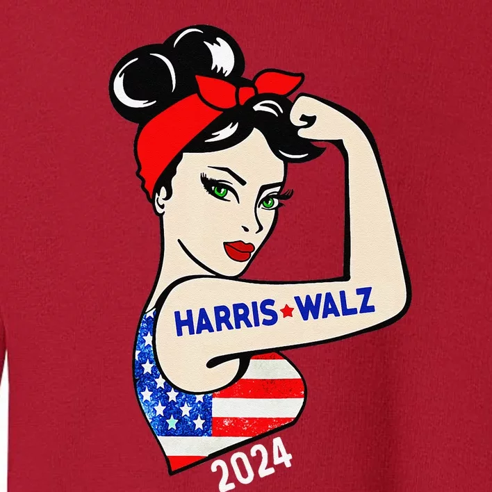 Harris Waltz 2024 Election Kamala Harris Tim Waltz 24 Women Gift Toddler Sweatshirt