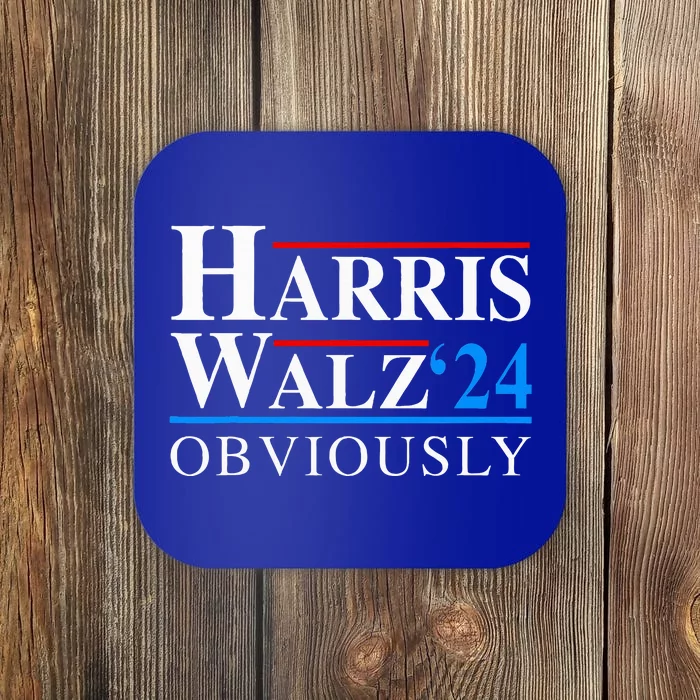 Harris Walz 2024 Obviously Kamala Harris Tim Waltz Coaster