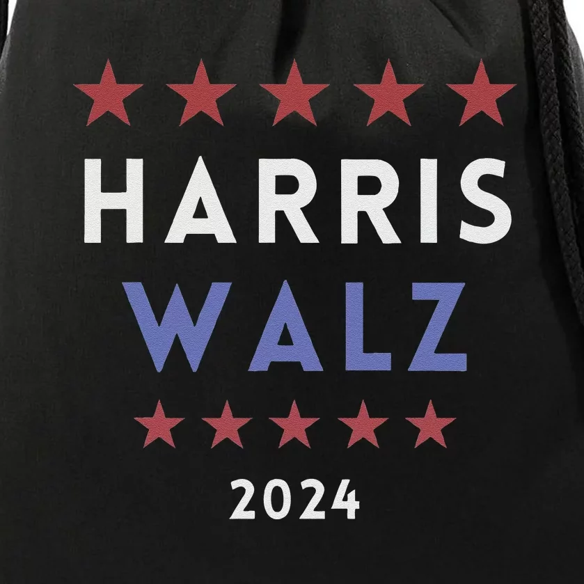 Harris Walz 2024 Kamala Harris 2024 Tim Walz 2024 Usa Flag Drawstring Bag