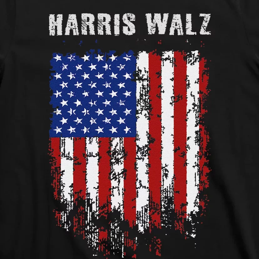 Harris Walz 2024 Kamala Harris 2024 Tim Walz 2024 Usa Flag T-Shirt