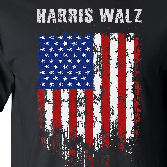 Harris Walz 2024 Kamala Harris 2024 Tim Walz 2024 Usa Flag Tall T-Shirt